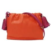 Pre-owned Leather shoulder-bags Loewe Pre-owned , Orange , Dames