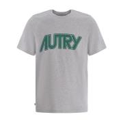 Casual Katoenen T-shirt Autry , Gray , Heren