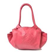 Pre-owned Leather handbags Loewe Pre-owned , Pink , Dames