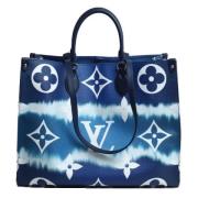 Pre-owned Canvas totes Louis Vuitton Vintage , Blue , Dames