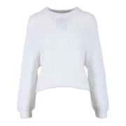 Stijlvolle Katoenmix Gebreide Top Emporio Armani , White , Dames