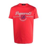 Rode Cool Fit T-Shirt Dsquared2 , Red , Heren