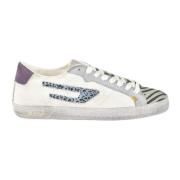 Leren Sneakers met Rubberen Zool Diesel , White , Dames