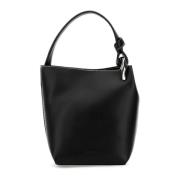 Zwarte Leren Hoek Schoudertas JW Anderson , Black , Dames