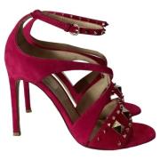 Pre-owned Suede sandals Valentino Vintage , Pink , Dames