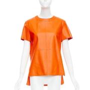 Pre-owned Leather tops Givenchy Pre-owned , Orange , Dames