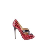 Pre-owned Leather heels Jimmy Choo Pre-owned , Pink , Dames