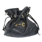 Pre-owned Leather gucci-bags Gucci Vintage , Black , Dames