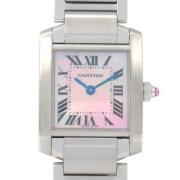 Pre-owned Metal watches Cartier Vintage , Pink , Dames