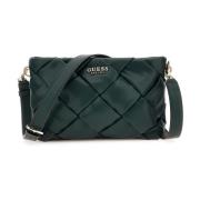 Eenvoudige Crossbody met Geweven Details Guess , Green , Dames