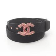 Pre-owned Canvas belts Chanel Vintage , Black , Dames