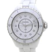 Pre-owned Stainless Steel watches Chanel Vintage , White , Dames