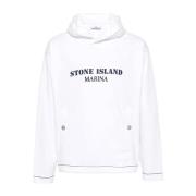 Casual Hoodie Sweatshirt Stone Island , White , Heren