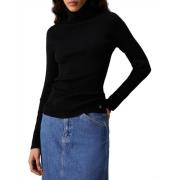 Zwarte Trui Roll Neck Stijl Calvin Klein , Black , Dames