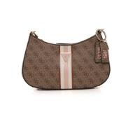 Stijlvolle schoudertas met logodetail Guess , Beige , Dames