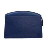 Pre-owned Leather clutches Louis Vuitton Vintage , Blue , Dames