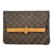 Pre-owned Canvas clutches Louis Vuitton Vintage , Brown , Dames