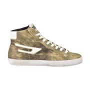 Beige Sneakers voor Heren Diesel , Green , Heren