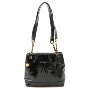 Pre-owned Leather totes Chanel Vintage , Black , Dames