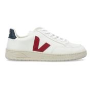 Leren Sneakers Rood Logo Veja , White , Heren