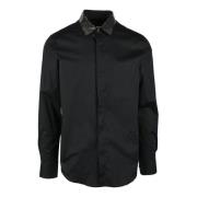 Katoen Elastaan Shirt John Richmond , Black , Heren