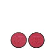 Pre-owned Fabric earrings Chanel Vintage , Pink , Dames