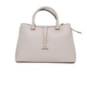 Stijlvolle Big-bag met Verstelbare Band Guess , Beige , Dames