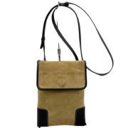 Pre-owned Suede shoulder-bags Loewe Pre-owned , Beige , Dames