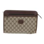 Pre-owned Canvas clutches Gucci Vintage , Beige , Dames