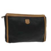 Pre-owned Leather clutches Celine Vintage , Black , Dames