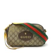 Pre-owned Canvas crossbody-bags Gucci Vintage , Beige , Dames