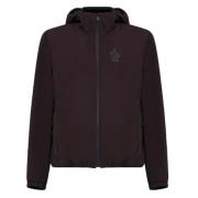 Bordeaux Technische Nylonjas met Capuchon Moncler , Brown , Heren