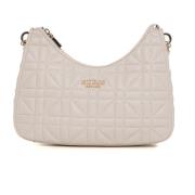 Gewatteerde Medium Tas met Kettingband Guess , Beige , Dames