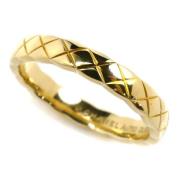 Pre-owned Metal rings Chanel Vintage , Yellow , Dames