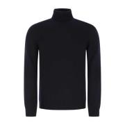 Midnight Blue Cashmere Sweater Fedeli , Blue , Heren