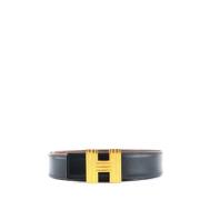 Pre-owned Leather belts Hermès Vintage , Black , Dames