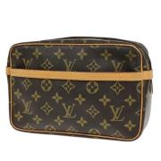 Pre-owned Canvas clutches Louis Vuitton Vintage , Brown , Dames