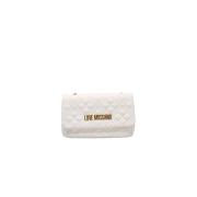 Schoudertas met klep sluiting Love Moschino , White , Dames