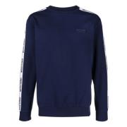 Blauwe Logo Sweater Marine Moschino , Blue , Heren