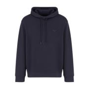 Heren hoodie met klein logo Armani , Blue , Heren