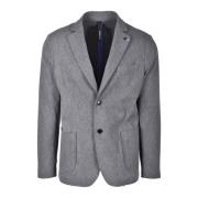 Elegante Blazer met Viscosemix Distretto12 , Gray , Heren