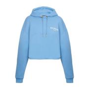 Hoodie met Flocking Balmain , Blue , Dames