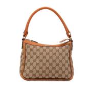 Pre-owned Canvas handbags Gucci Vintage , Beige , Dames