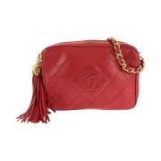 Pre-owned Leather chanel-bags Chanel Vintage , Red , Dames