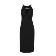 Halterneck Midi Jurk Givenchy , Black , Dames