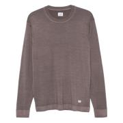 Merino Wol Crewneck Sweater C.p. Company , Purple , Heren