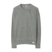 Lichtgrijze Cashmere Trui Burberry , Gray , Dames