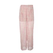 Polyester Broek Semicouture , Pink , Dames