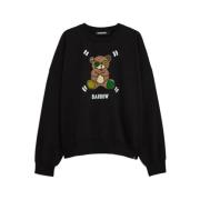 Gedrukte Crewneck Sweater Regular Fit Barrow , Black , Unisex