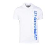 Katoen Elastan Polo Shirt Bikkembergs , White , Heren